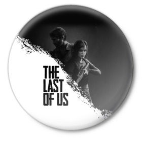 Значок с принтом THE LAST OF US в Кировске,  металл | круглая форма, металлическая застежка в виде булавки | gamer | player | stels | the last of us | the last of us part 2 | бегун | джоэл | каннибалы | охотники | сталкер | топляк | цикады | щелкун | элли