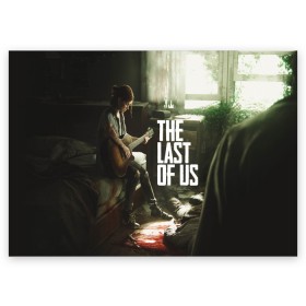 Поздравительная открытка с принтом THE LAST OF US в Кировске, 100% бумага | плотность бумаги 280 г/м2, матовая, на обратной стороне линовка и место для марки
 | Тематика изображения на принте: gamer | player | stels | the last of us | the last of us part 2 | бегун | джоэл | каннибалы | охотники | сталкер | топляк | цикады | щелкун | элли