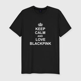 Мужская футболка премиум с принтом BlackPink в Кировске, 92% хлопок, 8% лайкра | приталенный силуэт, круглый вырез ворота, длина до линии бедра, короткий рукав | keep calm