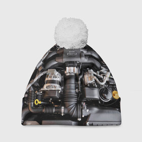 Шапка 3D c помпоном с принтом Engine в Кировске, 100% полиэстер | универсальный размер, печать по всей поверхности изделия | brz | car | drift | engine | gt86 | japan | racers | subaru | toyota | автомобиль | гонки | двигатель | машина | мотор | япония