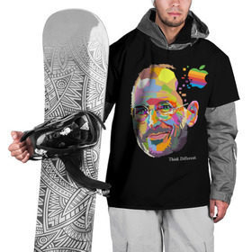 Накидка на куртку 3D с принтом Стив Джобс / Think Different в Кировске, 100% полиэстер |  | apple | different | ipad | iphone | jobs | steve | steven | think | аппле | джобс | жобс | основатель | создатель | стив | стивен | эпл | яблоко