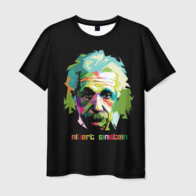 Мужская футболка 3D с принтом Эйнштейн Альберт в Кировске, 100% полиэфир | прямой крой, круглый вырез горловины, длина до линии бедер | albert | einstein | альберт | великий | закон | легендарный | нобелевская | относительности | премия | профессор | теория | ученый | физик | физика | энштейн
