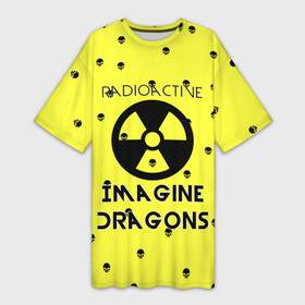 Платье-футболка 3D с принтом Imagine Dragons radioactive в Кировске,  |  | dragons | evolve | imagines | imagining | radioactive | вообрази драконов | имеджин драгонс | рок | хит