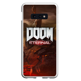 Чехол для Samsung S10E с принтом DOOM Eternal в Кировске, Силикон | Область печати: задняя сторона чехла, без боковых панелей | doom | doomguy | slayer | вечный | дум | думгай | палач рока