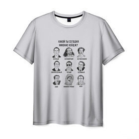 Мужская футболка 3D с принтом Какой ты Николас Кейдж? в Кировске, 100% полиэфир | прямой крой, круглый вырез горловины, длина до линии бедер | nicolas cage | а какой ты сегодня | мем | мемас | мемный | николас кейдж