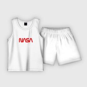 Детская пижама с шортами хлопок с принтом NASA red в Кировске,  |  | nasa | наса