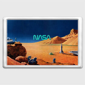 Магнит 45*70 с принтом NASA on Mars в Кировске, Пластик | Размер: 78*52 мм; Размер печати: 70*45 | 