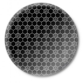 Значок с принтом LINKIN PARK PATTERN в Кировске,  металл | круглая форма, металлическая застежка в виде булавки | Тематика изображения на принте: 
