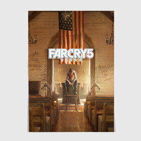 Постер с принтом Far Cry 5 в Кировске, 100% бумага
 | бумага, плотность 150 мг. Матовая, но за счет высокого коэффициента гладкости имеет небольшой блеск и дает на свету блики, но в отличии от глянцевой бумаги не покрыта лаком | 