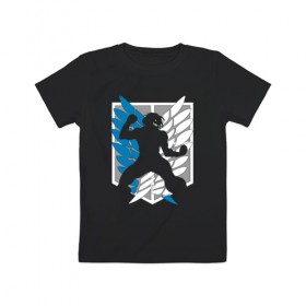 Детская футболка хлопок с принтом ADVANCED LEGION в Кировске, 100% хлопок | круглый вырез горловины, полуприлегающий силуэт, длина до линии бедер | anime | attack on titan | аниме | атака титанов