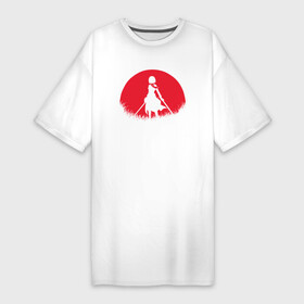 Платье-футболка хлопок с принтом Red Moon Surveyor в Кировске,  |  | anime | attack on titan | аниме | атака титанов