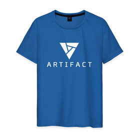 Мужская футболка хлопок с принтом ARTIFACT DOTA 2 CARD GAME LOGO в Кировске, 100% хлопок | прямой крой, круглый вырез горловины, длина до линии бедер, слегка спущенное плечо. | 