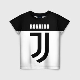 Детская футболка 3D с принтом Ronaldo Juventus в Кировске, 100% гипоаллергенный полиэфир | прямой крой, круглый вырез горловины, длина до линии бедер, чуть спущенное плечо, ткань немного тянется | cr7 | cristiano ronaldo | football | juventus | криштиану роналду | роналдо | роналду | ювентус