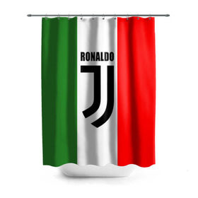 Штора 3D для ванной с принтом Ronaldo Juventus Italy в Кировске, 100% полиэстер | плотность материала — 100 г/м2. Стандартный размер — 146 см х 180 см. По верхнему краю — пластиковые люверсы для креплений. В комплекте 10 пластиковых колец | cr7 | cristiano ronaldo | football | juventus | криштиану роналду | роналдо | роналду | футбол | ювентус