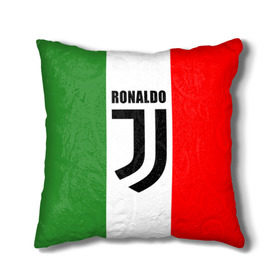 Подушка 3D с принтом Ronaldo Juventus Italy в Кировске, наволочка – 100% полиэстер, наполнитель – холлофайбер (легкий наполнитель, не вызывает аллергию). | состоит из подушки и наволочки. Наволочка на молнии, легко снимается для стирки | cr7 | cristiano ronaldo | football | juventus | криштиану роналду | роналдо | роналду | футбол | ювентус