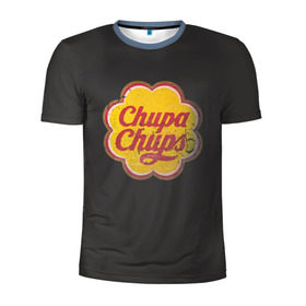 Мужская футболка 3D спортивная с принтом Chupa-Chups retro в Кировске, 100% полиэстер с улучшенными характеристиками | приталенный силуэт, круглая горловина, широкие плечи, сужается к линии бедра | chupa | chupa chups
