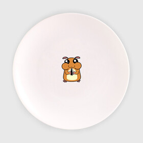 Тарелка с принтом Хомячок в Кировске, фарфор | диаметр - 210 мм
диаметр для нанесения принта - 120 мм | арт | животные | милые | хомяк | хомячок | щекастик