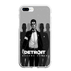 Чехол для iPhone 7Plus/8 Plus матовый с принтом Detroitbecome human в Кировске, Силикон | Область печати: задняя сторона чехла, без боковых панелей | connor | cyberlife | detroit become human | deviant | kara | markus | ps4 | rk800 |  detroit: become human | детроит | детроит: стать человеком | игры | кара | коннор | конор | кэра | маркус | пиратs | эксклюзив