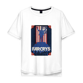 Мужская футболка хлопок Oversize с принтом Far Cry 5 в Кировске, 100% хлопок | свободный крой, круглый ворот, “спинка” длиннее передней части | 