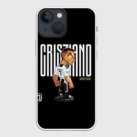 Чехол для iPhone 13 mini с принтом Cristiano Ronaldo. Juventus в Кировске,  |  | 7 | champion | cr7 | cristiano | footballer | forward | juventus | portugal | ronaldo | крис | криштиану | португалия | реал | рон | роналду | ронни | форвард | футболист | чемпион | ювентус