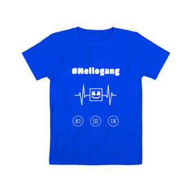 Детская футболка хлопок с принтом Mellogang в Кировске, 100% хлопок | круглый вырез горловины, полуприлегающий силуэт, длина до линии бедер | Тематика изображения на принте: 