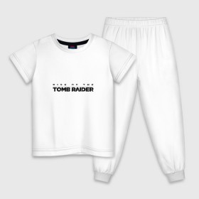 Детская пижама хлопок с принтом Rise if The Tomb Raider в Кировске, 100% хлопок |  брюки и футболка прямого кроя, без карманов, на брюках мягкая резинка на поясе и по низу штанин
 | 