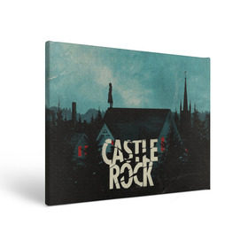 Холст прямоугольный с принтом Castle Rock в Кировске, 100% ПВХ |  | castle rock | hulu | билл скарсгард | дж.дж. абрамс | касл рок | кубик в кубе | стивен кинг | шоушенк