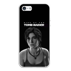 Чехол для iPhone 5/5S матовый с принтом Rise if The Tomb Raider в Кировске, Силикон | Область печати: задняя сторона чехла, без боковых панелей | adventure | lara croft | tomb rider | археолог | гробниц | крофт | лара | приключения | расхитительница