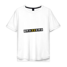 Мужская футболка хлопок Oversize с принтом Лучший сотрудник Brazzers в Кировске, 100% хлопок | свободный крой, круглый ворот, “спинка” длиннее передней части | brazzers | xxx | бразерс | браззерз | лучший сотрудник brazzers