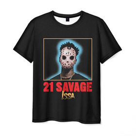 Мужская футболка 3D с принтом 21 Savage в Кировске, 100% полиэфир | прямой крой, круглый вырез горловины, длина до линии бедер | Тематика изображения на принте: 21 savage | boomin | issa | metro | mode | numb | rap | trap | бешеный | сэведж | твени ван севедж | твенти