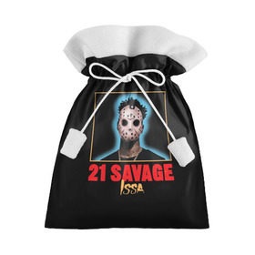 Подарочный 3D мешок с принтом 21 Savage в Кировске, 100% полиэстер | Размер: 29*39 см | 21 savage | boomin | issa | metro | mode | numb | rap | trap | бешеный | сэведж | твени ван севедж | твенти