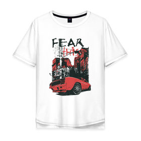 Мужская футболка хлопок Oversize с принтом Fear This в Кировске, 100% хлопок | свободный крой, круглый ворот, “спинка” длиннее передней части | Тематика изображения на принте: 