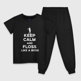 Детская пижама хлопок с принтом Keep Calm в Кировске, 100% хлопок |  брюки и футболка прямого кроя, без карманов, на брюках мягкая резинка на поясе и по низу штанин
 | 