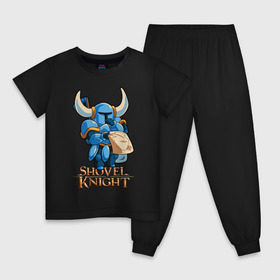 Детская пижама хлопок с принтом Shovel Knight (2) в Кировске, 100% хлопок |  брюки и футболка прямого кроя, без карманов, на брюках мягкая резинка на поясе и по низу штанин
 | 
