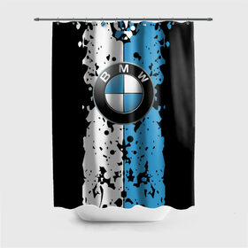Штора 3D для ванной с принтом BMW sign в Кировске, 100% полиэстер | плотность материала — 100 г/м2. Стандартный размер — 146 см х 180 см. По верхнему краю — пластиковые люверсы для креплений. В комплекте 10 пластиковых колец | auto | bmw | logo | автомобиль | бмв | логотип | машина | эмблема