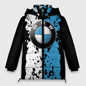 Женская зимняя куртка 3D с принтом BMW sign в Кировске, верх — 100% полиэстер; подкладка — 100% полиэстер; утеплитель — 100% полиэстер | длина ниже бедра, силуэт Оверсайз. Есть воротник-стойка, отстегивающийся капюшон и ветрозащитная планка. 

Боковые карманы с листочкой на кнопках и внутренний карман на молнии | auto | bmw | logo | автомобиль | бмв | логотип | машина | эмблема