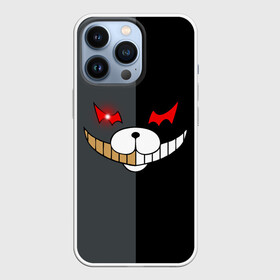 Чехол для iPhone 13 Pro с принтом KUROKUMA x MONOKUMA в Кировске,  |  | anime | bear | black  white | danganronpa | kurokuma | monodam | monokuma | monomi | monotaro | pink | rabbit | school | shirokuma | аниме | главарь | мoноми | монокума | черно белый | школа