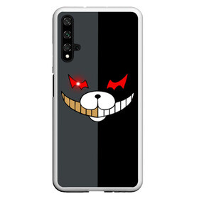 Чехол для Honor 20 с принтом KUROKUMA x MONOKUMA в Кировске, Силикон | Область печати: задняя сторона чехла, без боковых панелей | anime | bear | black  white | danganronpa | kurokuma | monodam | monokuma | monomi | monotaro | pink | rabbit | school | shirokuma | аниме | главарь | мoноми | монокума | черно белый | школа