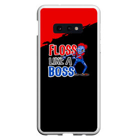 Чехол для Samsung S10E с принтом Floss like a boss в Кировске, Силикон | Область печати: задняя сторона чехла, без боковых панелей | Тематика изображения на принте: dance | floss | flossing | like a boss | бос | движение | деб | дэб | кулаки | любит | размахивает | руками | руки | танец | танцевальное | флос | флосинг | флосс | флоссинг