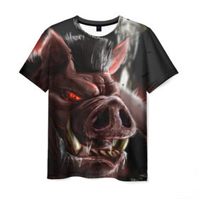 Мужская футболка 3D с принтом DUKE NUKEM в Кировске, 100% полиэфир | прямой крой, круглый вырез горловины, длина до линии бедер | duki nukem | game | игры | пришельцы | свинья