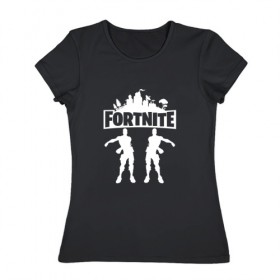 Женская футболка хлопок с принтом FLOSS LIKE A BOSS в Кировске, 100% хлопок | прямой крой, круглый вырез горловины, длина до линии бедер, слегка спущенное плечо | dance | floss like a boss | fortnite | swag | танец