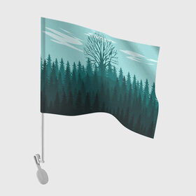 Флаг для автомобиля с принтом Firewatch в Кировске, 100% полиэстер | Размер: 30*21 см | campo santo | firewatch | арт | вечер | вид | горы | закат | игра | лес | озеро | олень | пейзаж | пожарный дозор | солнце | холмы