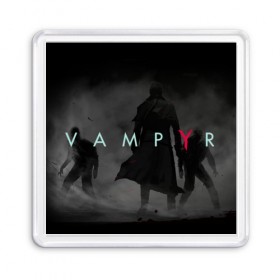 Магнит 55*55 с принтом Vampyr в Кировске, Пластик | Размер: 65*65 мм; Размер печати: 55*55 мм | 