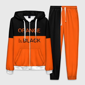 Мужской костюм 3D с принтом Orange Is the New Black в Кировске, 100% полиэстер | Манжеты и пояс оформлены тканевой резинкой, двухслойный капюшон со шнурком для регулировки, карманы спереди | orange is the new black | оранжевый  хит сезона
