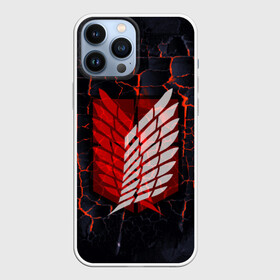 Чехол для iPhone 13 Pro Max с принтом АТАКА ТИТАНОВ. Огненные трещины в Кировске,  |  | art | attack on titan | eren yeager | hajime isayama | shingeki no kyojin | атака титанов | безумие | военная форма | клинки | кровь | сражение | ярость