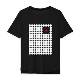 Мужская футболка хлопок Oversize с принтом Взаперти в Кировске, 100% хлопок | свободный крой, круглый ворот, “спинка” длиннее передней части | круги | минимализм | треугольник