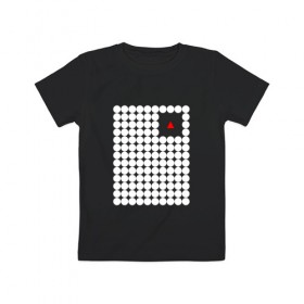 Детская футболка хлопок с принтом Взаперти в Кировске, 100% хлопок | круглый вырез горловины, полуприлегающий силуэт, длина до линии бедер | круги | минимализм | треугольник