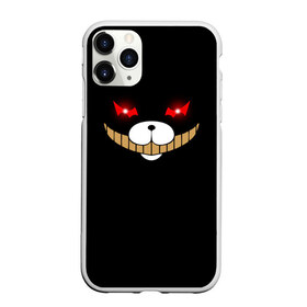 Чехол для iPhone 11 Pro матовый с принтом KUROKUMA в Кировске, Силикон |  | anime | bear | black  white | danganronpa | kurokuma | monodam | monokuma | monomi | monotaro | pink | rabbit | school | shirokuma | аниме | главарь | мoноми | монокума | черно белый | школа