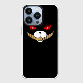 Чехол для iPhone 13 Pro с принтом KUROKUMA на черном в Кировске,  |  | anime | bear | black  white | danganronpa | kurokuma | monodam | monokuma | monomi | monotaro | pink | rabbit | school | shirokuma | аниме | главарь | мoноми | монокума | черно белый | школа