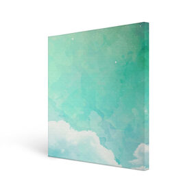 Холст квадратный с принтом Облако в Кировске, 100% ПВХ |  | абстракт | вектор | звезды | зеленый | красиво | небо | облако | синий | узор